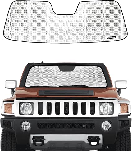 Pigenius Windshield Sun Shade for 2006-2009 Hummer H3. Front Window Sunshade with Storage Bag