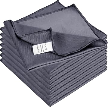 KLNYOO Microfiber Glass Cleaning Cloths Lint Free Streak Free Quickly and Easily Clean Windows & Mirrors Without Chemica