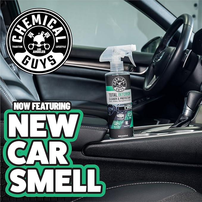 Chemical Guys Total Interior Cleaner and Protectant, New Car Smell (Safe for Cars, Trucks, SUVs, Jeeps, RVs & More) 128 fl oz - SPI234