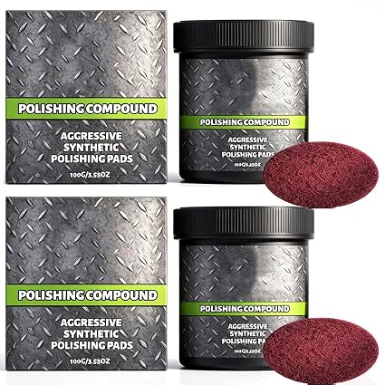 Polishing Compound, Surface Polish with Pad,Multi-Surface Polish Compound,Scratch Remover for Wood Furniture & Car Care,