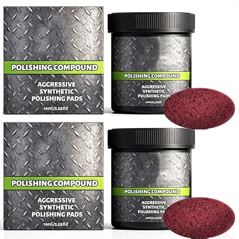 Polishing Compound, Surface Polish with Pad,Multi-Surface Polish Compound,Scratch Remover for Wood Furniture & Car Care,