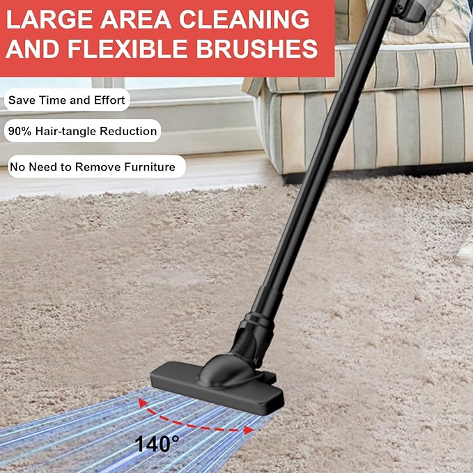 Cordless Vacuum for Milw-auke 18V Battery, Handheld Vacuum Cleaner Stick Vacuum Shop Vac for Home Car Hardwood Floor Carpet with Washable HEPA Filter 125AW(No Battery)
