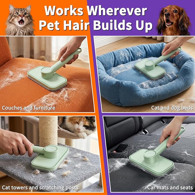 Pet Hair Remover – Reusable Lint Remover for Dog and Cat Hair Electrostatic Lint Brush Magic Pet Hair Removal Tool for Clothes, Couch, Carpet, Car, Rugs, Bedding, Fabric Furniture