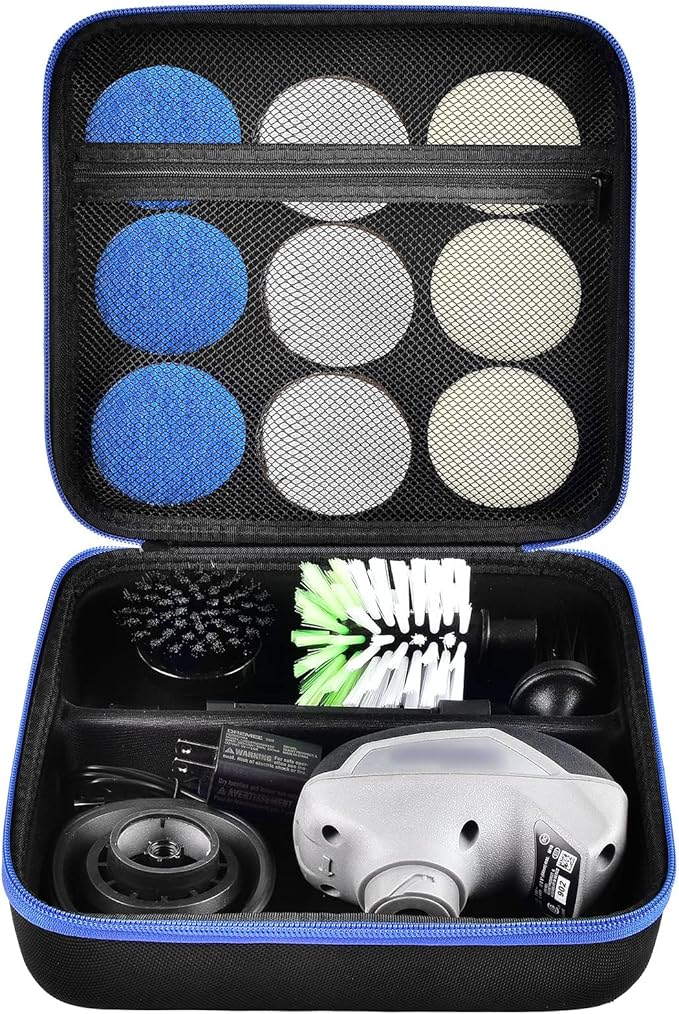 PAIYULE Case for Dremel Versa Power Scrubber Kit Cleaning Tool PC10-07/ PC360-5 Grout Brush, Bathroom Shower Scrub Kitchen & Bathtub Cleaner Holder for More Kinds Spin Scrubbers, Sponge Pads(Box Only)