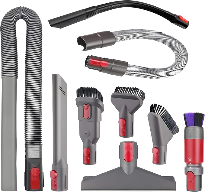 Replacement Vacuum Cleaner Kits Parts,Filter,Brush,Hose,Crevice Tool,Dryer Lint Vac Attachments Compatible with V15 V11 V8 V9 V7 V10 V11 V12 Detect Cyclone Absolute Cordless Vacuum Accessories - Cleanova