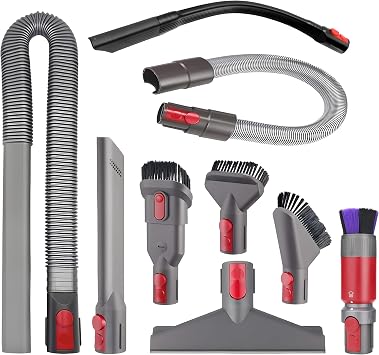 Replacement Vacuum Cleaner Kits Parts,Filter,Brush,Hose,Crevice Tool,Dryer Lint Vac Attachments Compatible with V15 V11 V8 V9 V7 V10 V11 V12 Detect Cyclone Absolute Cordless Vacuum Accessories - Cleanova