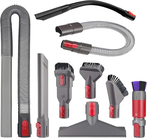 Replacement Vacuum Cleaner Kits Parts,Filter,Brush,Hose,Crevice Tool,Dryer Lint Vac Attachments Compatible with V15 V11 V8 V9 V7 V10 V11 V12 Detect Cyclone Absolute Cordless Vacuum Accessories - Cleanova