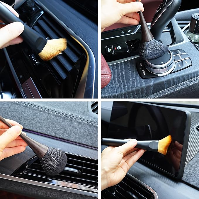 2 Pack Exquisite Dusting Brush Kit, Dust Brushes, Car Detailing Brush, Feather Duster Brush for Models, Craf, Collectibles,Computers, Digital Devices, Car Interior, Musical Instruments