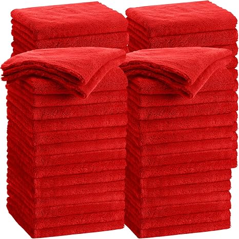 Shimeyao 30 Pcs 16 x 16 Inch Edgeless Microfiber Plush Towels for Cars Detailing Drying Wash Polishing Absorbent Cleanin