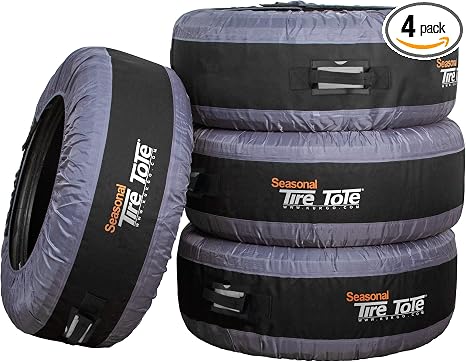 Kurgo Seasonal Tire Tote | Spare Tire Cover | Portable Wheel Bags | Winter Tire Cover | Eco-Friendly Tire Totes | Handle