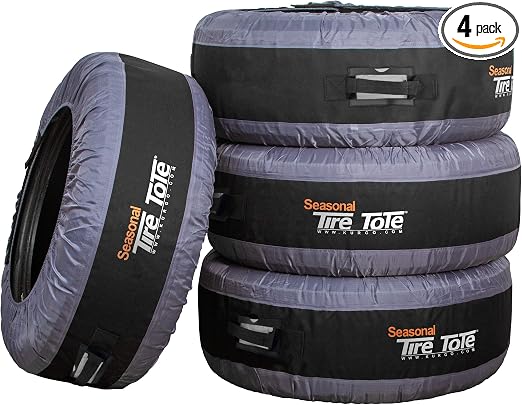 Kurgo Seasonal Tire Tote | Spare Tire Cover | Portable Wheel Bags | Winter Tire Cover | Eco-Friendly Tire Totes | Handle