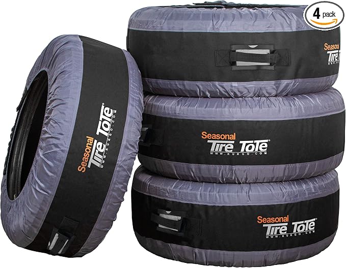 Kurgo Seasonal Tire Tote | Spare Tire Cover | Portable Wheel Bags | Winter Tire Cover | Eco-Friendly Tire Totes | Handle