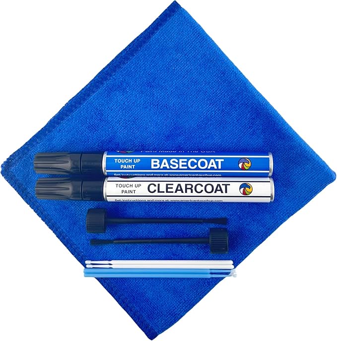 American Touch Up Paint Exact Match Compatible with Honda Fiji Blue Pearl B529P - Paint Pen Brush, Basecoat/Clearcoat