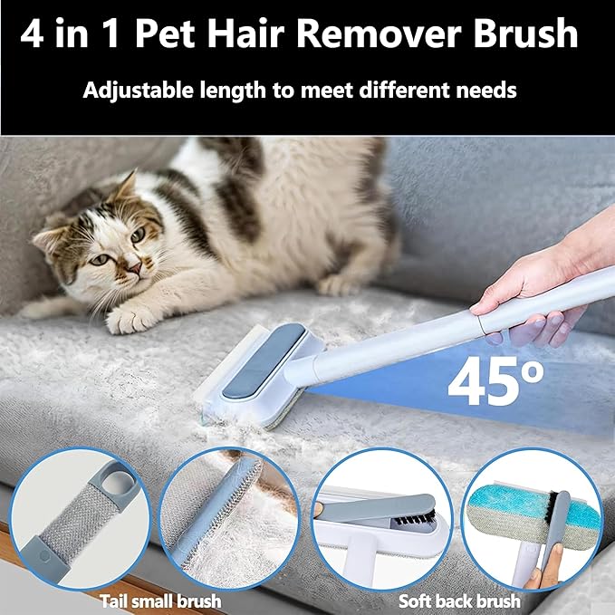 Pet Hair Removal Glove for Dogs & Cats – Upgraded Reusable Electrostatic Fur Remover Tool for Clothing, Furniture, Couch, Carpet, and Car Seats