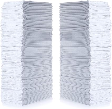Simpli-Magic Cotton Shop Towels 14"x12" (145 Pack) – Reusable Cleaning Shop Rags for Automobiles, Industries, Garage and
