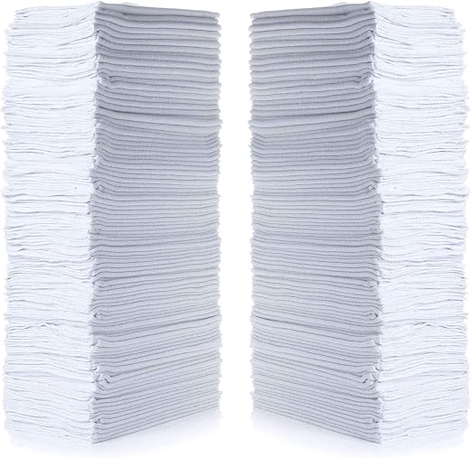 Simpli-Magic Cotton Shop Towels 14"x12" (145 Pack) – Reusable Cleaning Shop Rags for Automobiles, Industries, Garage and