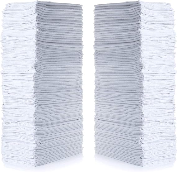 Simpli-Magic Cotton Shop Towels 14"x12" (145 Pack) – Reusable Cleaning Shop Rags for Automobiles, Industries, Garage and