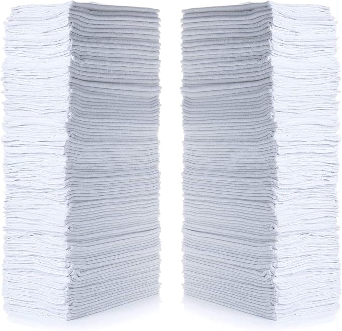 Simpli-Magic Cotton Shop Towels 14"x12" (145 Pack) – Reusable Cleaning Shop Rags for Automobiles, Industries, Garage and