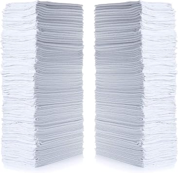 Simpli-Magic Cotton Shop Towels 14"x12" (145 Pack) – Reusable Cleaning Shop Rags for Automobiles, Industries, Garage and