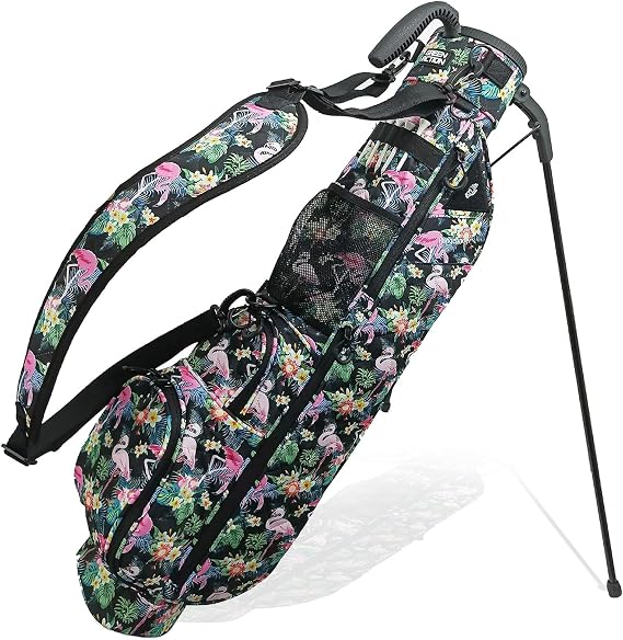 Sunday Golf Bag with Strap & Stand, Lightweight Golf Stand Bags with Two-Way Divider/Cooler Pocket, Golf Club Bags Holds