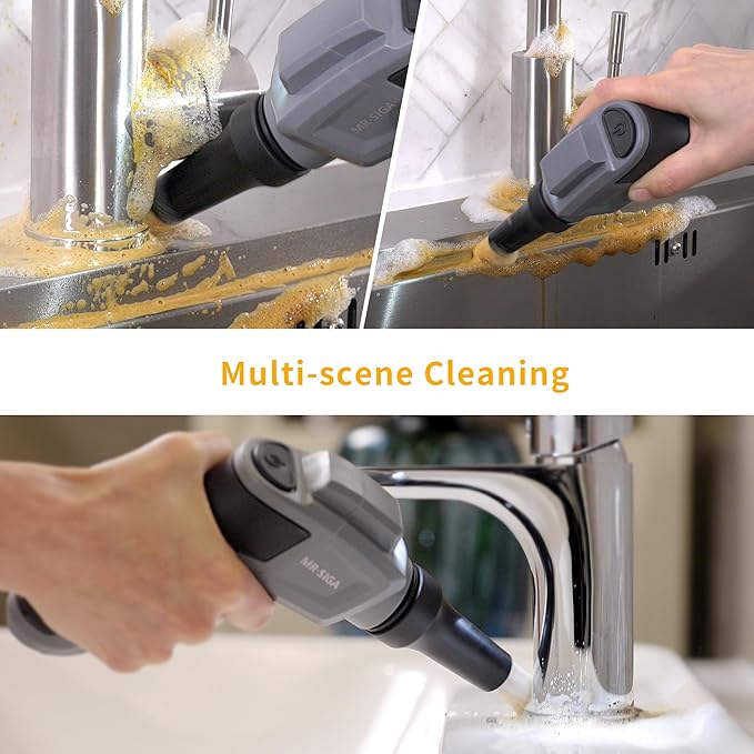 MR.SIGA Electric Spin Scrubber Detailed Brush Refills, 3 Pack