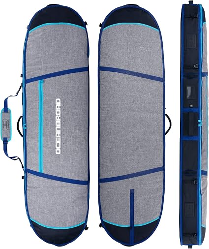 OCEANBROAD Surfboard Longboard Travel Bag Double for 2 Boards