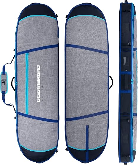 OCEANBROAD Surfboard Longboard Travel Bag Double for 2 Boards