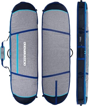 OCEANBROAD Surfboard Longboard Travel Bag Double for 2 Boards