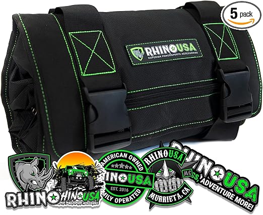 Rhino USA Tool Bag Roll - Heavy Duty Canvas Organizer for Tools