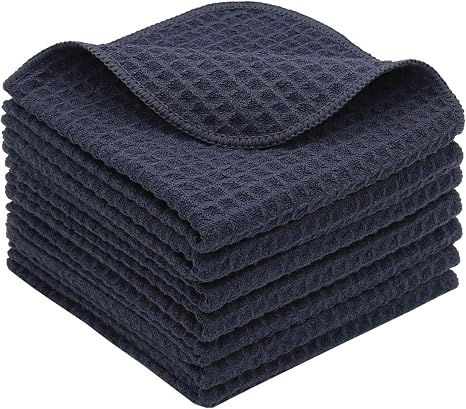 Microfiber Kitchen Dish Cloths Thick Dish Rags Cleaning Cloth Waffle Weave Washcloths Odor Free Ultra Absorbent 12Inch X