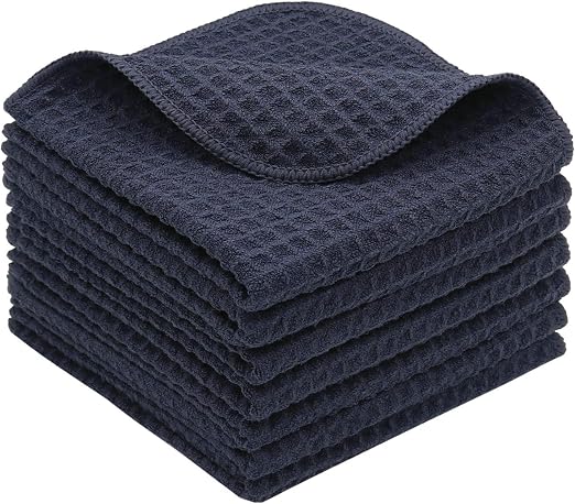 Microfiber Kitchen Dish Cloths Thick Dish Rags Cleaning Cloth Waffle Weave Washcloths Odor Free Ultra Absorbent 12Inch X