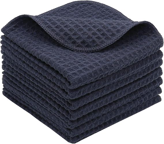 Microfiber Kitchen Dish Cloths Thick Dish Rags Cleaning Cloth Waffle Weave Washcloths Odor Free Ultra Absorbent 12Inch X