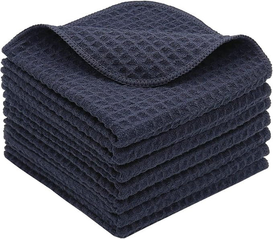 Microfiber Kitchen Dish Cloths Thick Dish Rags Cleaning Cloth Waffle Weave Washcloths Odor Free Ultra Absorbent 12Inch X