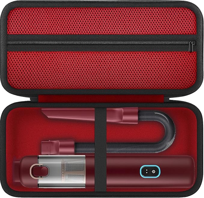 Aenllosi for Fanttik V8 Apex/Slim V8 Mate/V10 Apex/Slim V10 Mate Car Vacuum Hard Case, Fanttik Cordless V8/V10 Car Vacuum Organizer, Red (Case Only)