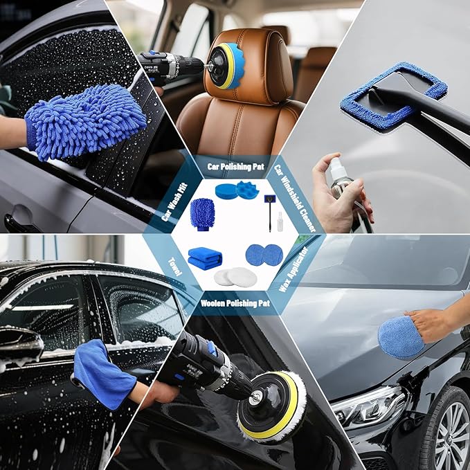 Car Detailing Kit,36pcs Car Detailing Brush Set,Car Cleaning Kit with Professional Car Detailing Brush Set,Auto Detailing Brush Set,Car Wash Kit,Car Detailing Kit Interior Exterior Wheels Cleaner