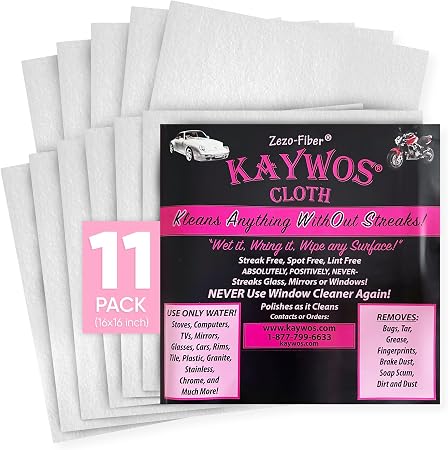 Zezo-Fiber Microfiber Cleaning Cloth - Highly Absorbent Premium Towels for Cars, Kitchen, Glass, and Automotive Surfaces