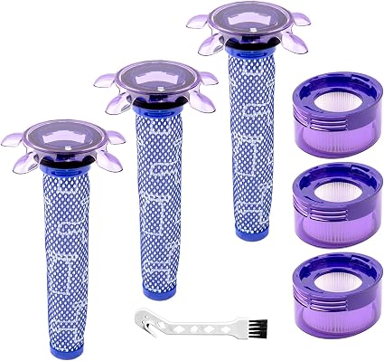 (7 Pack) Car+Boat Replacement Filters for Dyson Car+Boat handheld, V8 Animal Extra SV25, SV10, SV11, V8 FOCUS Mattress, 
