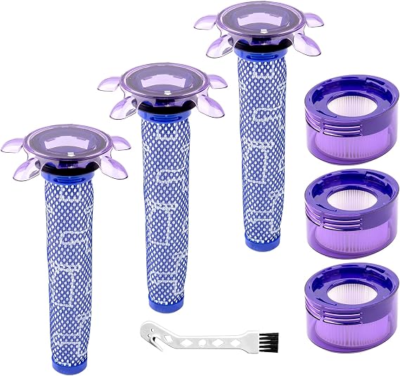 (7 Pack) Car+Boat Replacement Filters for Dyson Car+Boat handheld, V8 Animal Extra SV25, SV10, SV11, V8 FOCUS Mattress, 