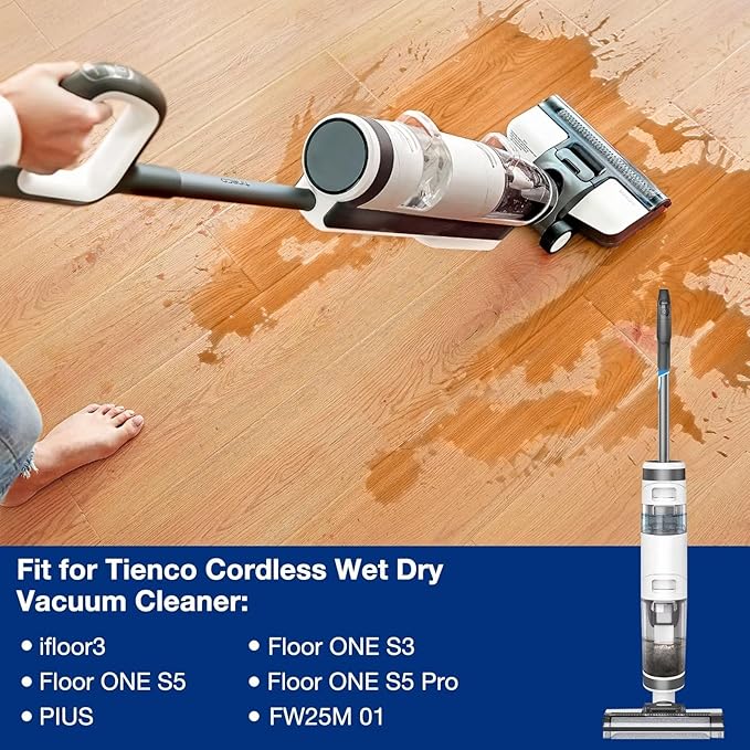 4 Pack Replacement Vacuum Filters Compatible with Tineco iFloor 3, Floor ONE S3, Floor ONE S5, Floor ONE S5 Pro Cordless Wet Dry Vacuum Cleaner