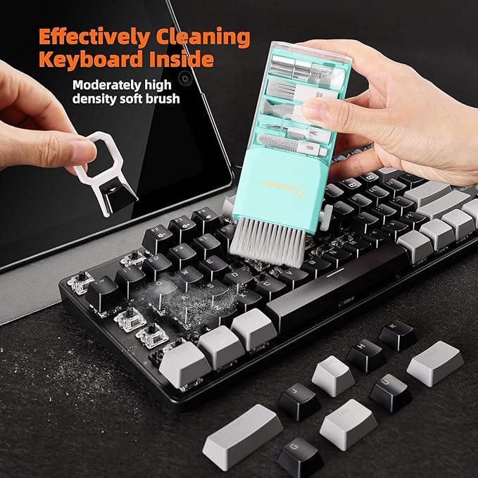 Tassmpitor Laptop Screen Keyboard Cleaner Kit, All in 1 Electronics Cleaning Tool for MacBook iPad iPhone Pro Cell Phone, Brush Tool for Tablet, Computer, PC Monitor,TV Camera Lens with Patent