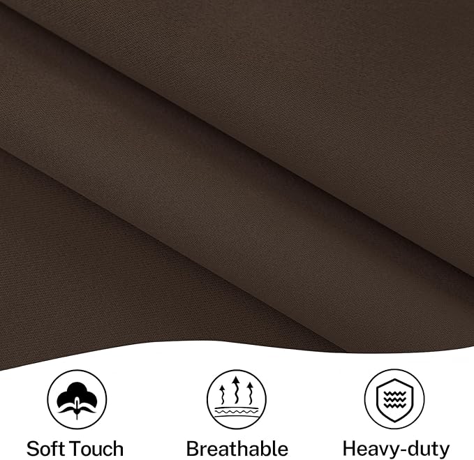 Vatge Narrow Window Curtains Privacy Door Curtain for Doorways SideLight Door Window Curtains, 1 Panel, W12 x L72, Brown