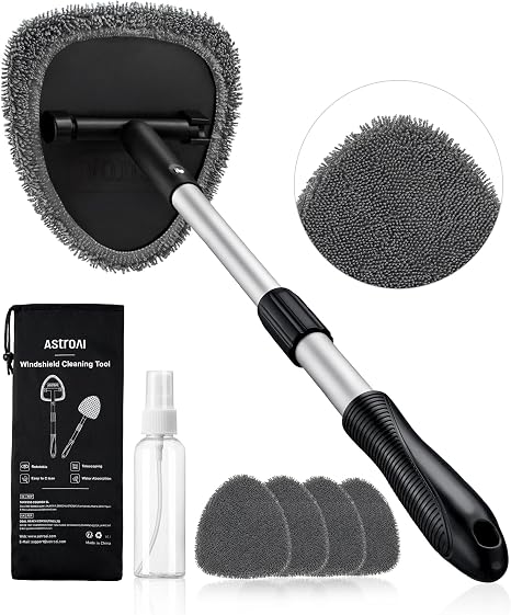 AstroAI 21" Extra-Long Windshield Cleaner Tool & Car Interior Detailing Kit