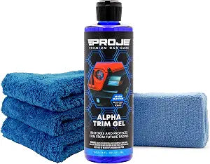PROJE' Alpha Trim Gel Kit - Restores Faded Black Trim to Like-New Condition - Long-Lasting UV Protection - Large Foam Ap