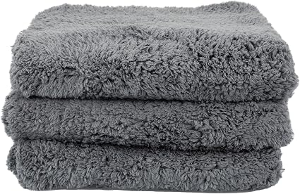 Maxshine 16" x 24" Universal 3-Pack Grey Microfiber Towels – 600GSM Edgeless Design – Ultra-Soft, High-Absorbency Towels