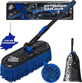 Flash Dog Car Duster Exterior - Wax Treated Cotton & Extendable Handle