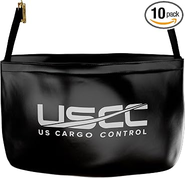 US Cargo Control E Track Storage Bag for Trailer Organization (10-Pack), 16" x 24" ETrack Bag to Store Ratchet Straps or