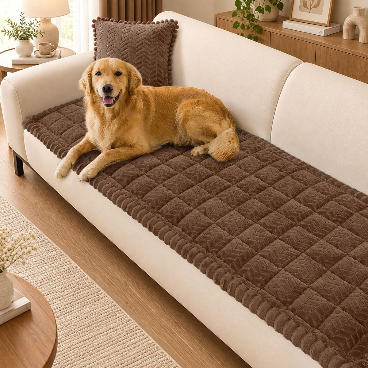 Couch Cover for Dogs, Non Slip Fuzzy Pet Sofa Covers Washable