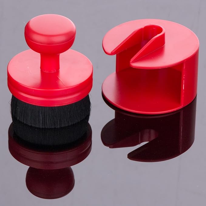 BABYSHEEP Car Tire Shine Applicator,Vegan Tire Shine Brush with Stand for Auto Detailing Cleaning Service,Red