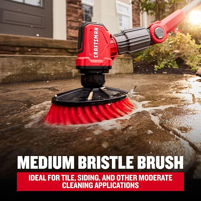 CRAFTSMAN Power Scrubber Bristle Brush Set for V20 Cordless 2-in-1 Power Scrubber (CMCPSMHB)
