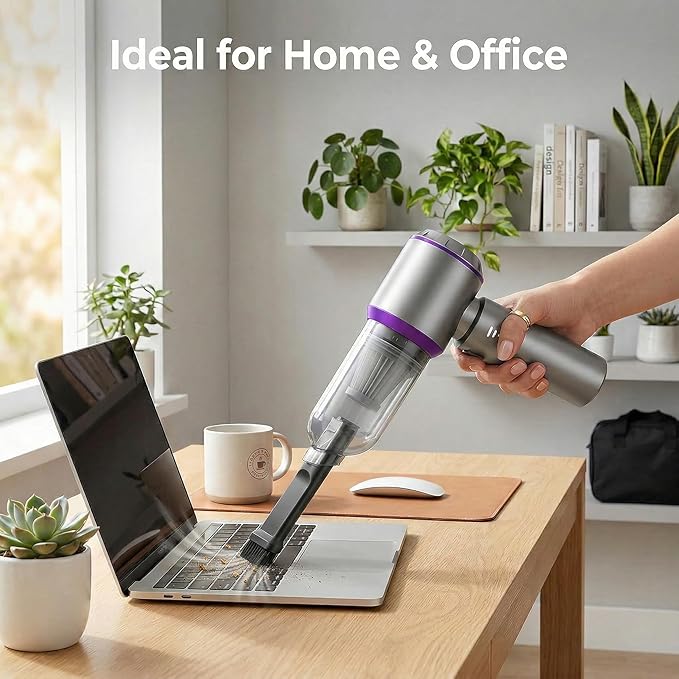 NWDEY Car Vacuum Cleaner High Power 20000Pa – Cordless Handheld Mini Vacuum & Air Duster for Car & Desk, Home, Office & Camping, Ideal Gift for Men & Women, 6000mAh Battery